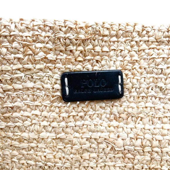 SOLD-POLO Ralph Lauren Raffia Tote Bag - Picture 8 of 11